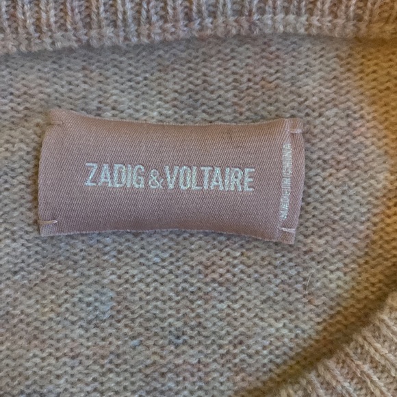 NWT zadig and Voltaire Markus pink sweater sz L - Picture 3 of 8